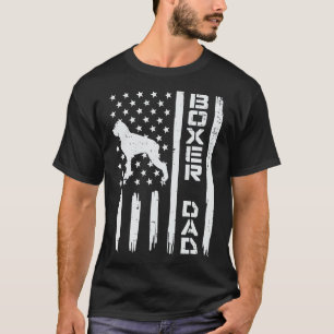 Bokser Dad US Flag Patriottische Hondenliefhebber T-shirt