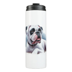 🐾Bokser Dog Graceful Guardian in Waterverf Thermosbeker