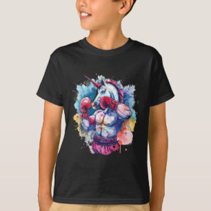Bokser Eenhoorn Met Bokshandschoenen Kickboksen Gr T-shirt