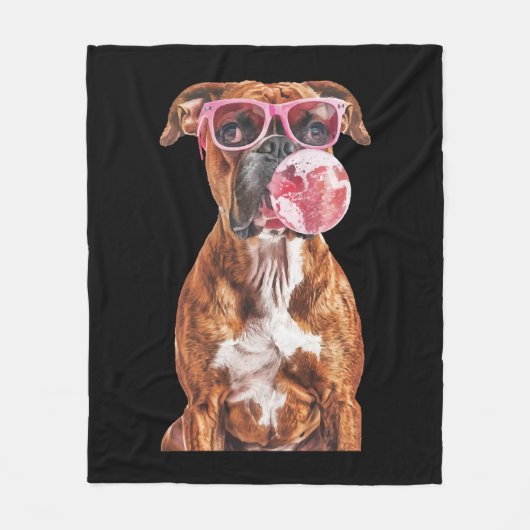 Bokser Fleece Deken (Voorkant)