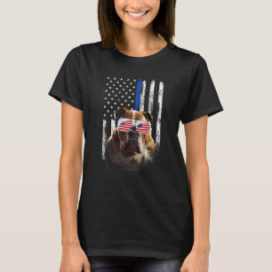 Bokser Hond Amerikaanse vlag Patriottische Bokser T-shirt