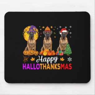 Bokser Hond Halloween Kerst Hallothanksmas Muismat
