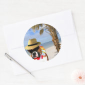 Bokser hond op het strand stickers (Envelop)