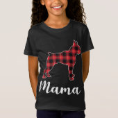Bokser Hond Puppy Rood plaid grappig Kerstmis T-shirt (Voorkant)