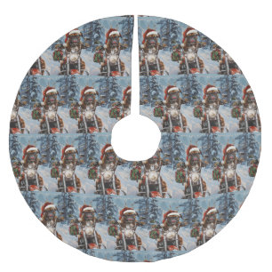 Bokser Hond Rijden Motorfiets Kerstmis Kerstboom Rok