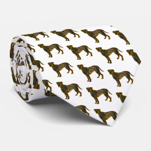 Bokser Hond Silhouet Halloween Witte Hals Stropdas