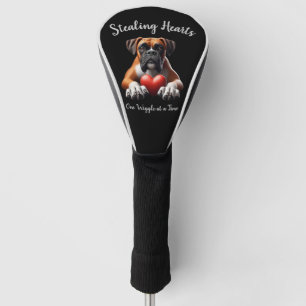 Bokser Hond Steelt Harten Eén Wiggle tegelijk Golfheadcover