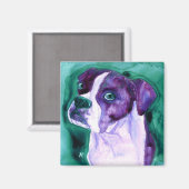 Bokser Hond Vierkante Magneet - "Niet ik" (Voorkant / Achterkant)