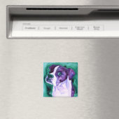 Bokser Hond Vierkante Magneet - "Niet ik" (Insitu (Vaatwasser))