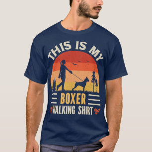 Bokser Hond Walking T-shirt