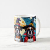 Bokser Honden Pompoen Halloween Grappig Koffiemok (Voorkant rechts)