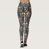 Bokser Honden Pompoen Halloween Grappig Leggings (Achterkant)