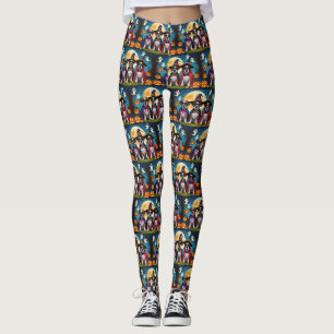 Bokser Honden Pompoen Halloween Grappig Leggings