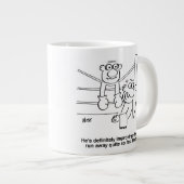 Bokser in de boksring. bokswedstrijd extra grote beker (Voorkant rechts)