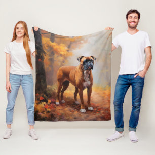 Bokser in Herfstbladeren Herfst Inspire Fleece Deken