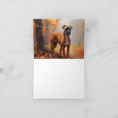 Bokser in Herfstbladeren Herfst Inspire Kaart (Binnen)