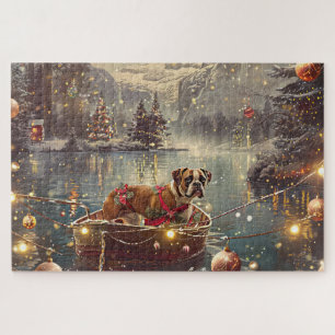 Bokser Kerstelijke Feestelijke Reis Legpuzzel