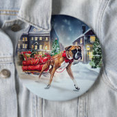 Bokser Kerstfeestperiode Ronde Button 6,0 Cm (In situ)
