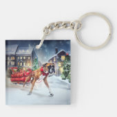 Bokser Kerstfeestperiode Sleutelhanger (Achterkant)