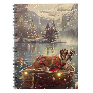 Bokser Kerstmis Reis naar het Feest Notitieboek