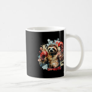 Bokser Luiaard met Bokshandschoenen Kickboksen Fun Koffiemok