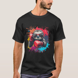 Bokser Luiaard Met Bokshandschoenen Kickboksen Fun T-shirt