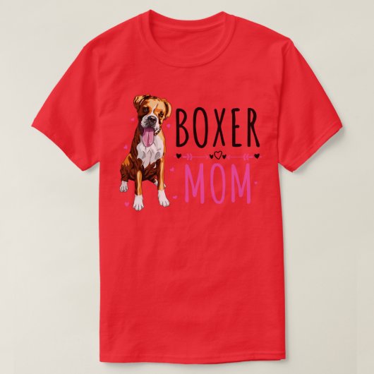 Bokser Moeder Schattige Bokser Lover Hondeneigenaa T-shirt (Design voorkant)