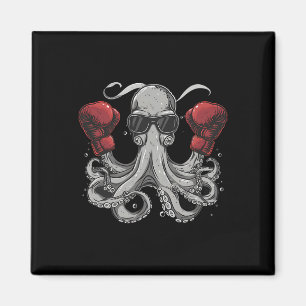 Bokser Octopus Liefhebber Oceaan Zeewezen Bokser T Magneet