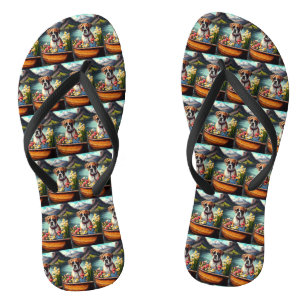 Bokser op een Peddel: Een Schitterend Avontuur Teenslippers