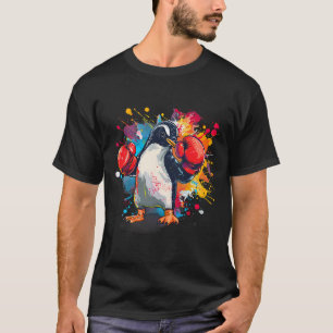 Bokser Pinguïn Met Bokshandschoenen Kickboksen Fun T-shirt