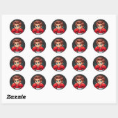 bokser ronde sticker (Vel)