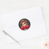 bokser ronde sticker (Envelop)