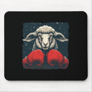 Bokser Schapen Met Bokshandschoenen Kickboksen Fun Muismat