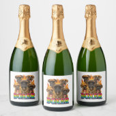 Bokser sparkling wijnetiket (Flessen)