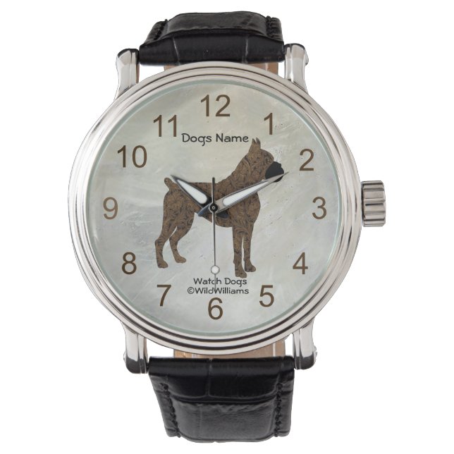 Bokser "Watch Dog" Horloge (Voorkant)