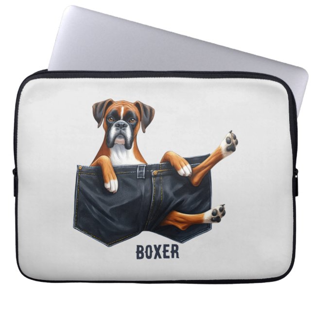 bokser zakhond laptop sleeve (Voorkant)