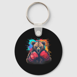 Bokserbeer met boks handschoenen kickboksen Funny  Sleutelhanger