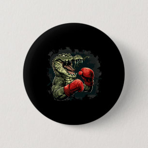 Bokserbeer met bokshandschoenen kickboksen Funny B Ronde Button 5,7 Cm