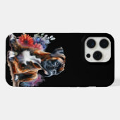 Boksershond in Bloom Boxer & Blossoms iPhone Hoesje (Achterkant horizontaal)