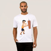 Boksertraining met bokszak t-shirt (Voorkant volledig)