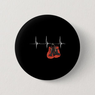 Bokshandschoenen Heartbeat EKG Pulse MMA Boxing Ki Ronde Button 5,7 Cm