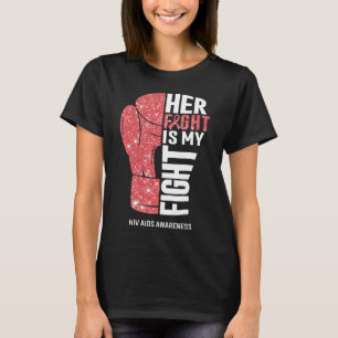 Bokshandschoenen Hiv Aids Krijger T-shirt