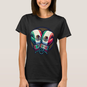 Bokshandschoenen Mexico Boksen Mexicaanse Vlag T-shirt