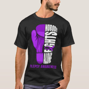 Bokshandschoenen Niemand vecht alleen tegen epilep T-shirt