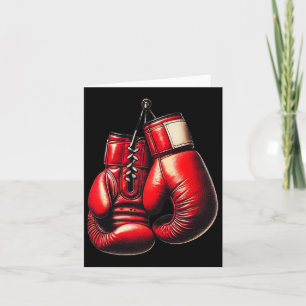 Bokshandschoenen Red Boxing Sport Boxer Kickboksen Kaart