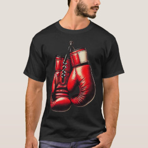 Bokshandschoenen Rood Boksen Sport Boxer Kickbokse T-shirt