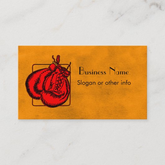 Bokshandschoenen Visitekaartje (Voorkant)