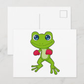 Bokshandschoenen voor kikkerboksen briefkaart (Voorkant / Achterkant)