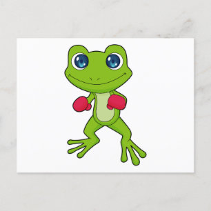 Bokshandschoenen voor kikkers Bokser Boksen Briefkaart