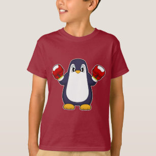 Bokshandschoenen voor pinguïsbokser t-shirt